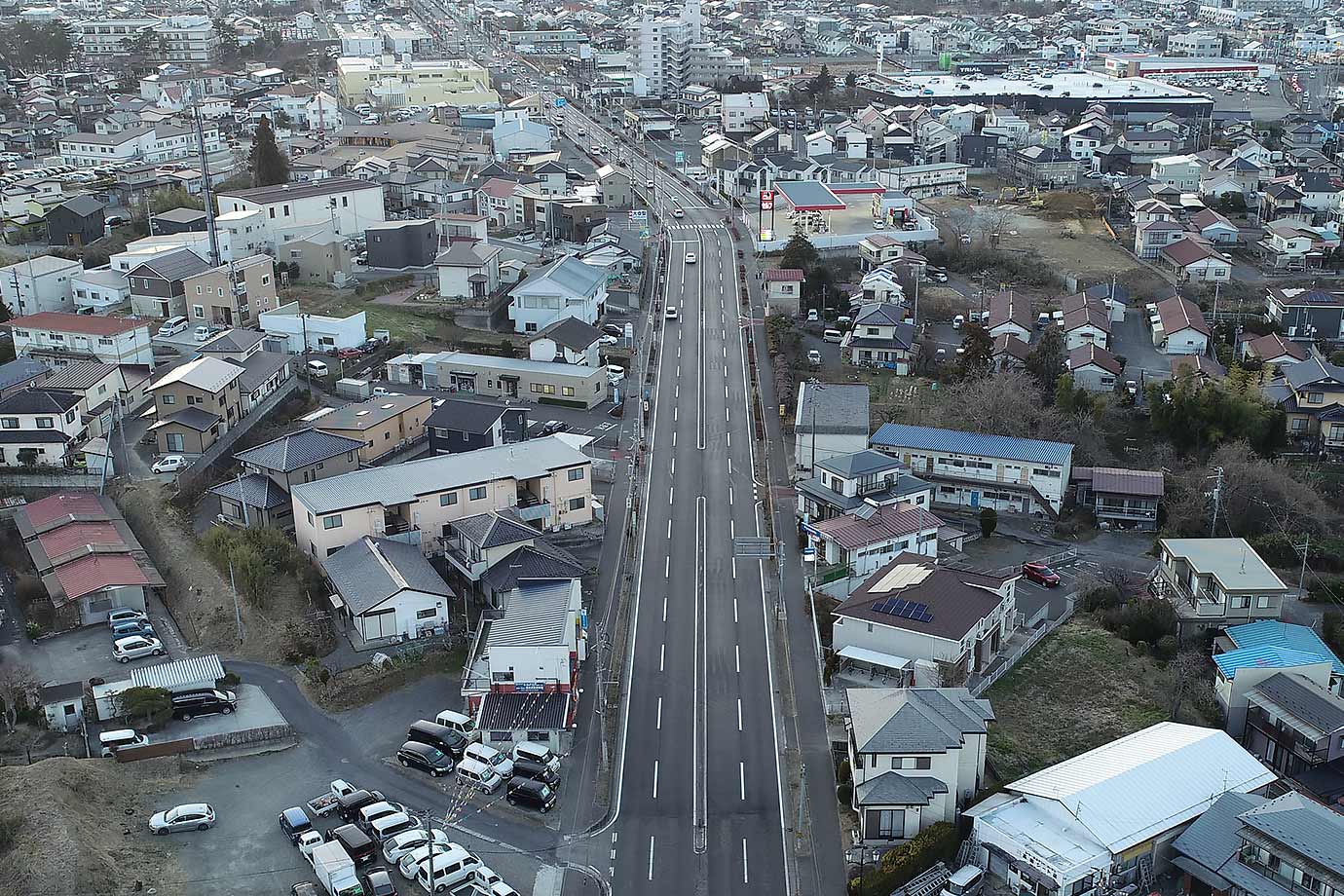 平晋建設株式会社施工事例 昭和二丁目八山田線 舗装修繕工事 竣工（終点側）